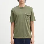 Bavlněné tričko Barbour Barbour Newstreet Relaxed Fit T-Shirt pánské, zelená barva, MTS1398