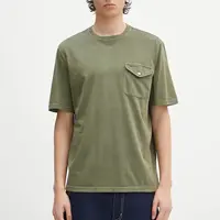 Bavlněné tričko Barbour Barbour Newstreet Relaxed Fit T-Shirt pánské, zelená barva, MTS1398