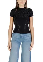 Čierne tričko Guess s krátkym rukávom