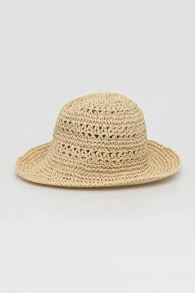 Klobouk Sisley béžová barva, 6QDEWA014