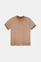 Dětské bavlněné tričko United Colors of Benetton hnědá barva, 3085C10P9