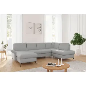 Sit & More SEDACÍ SOUPRAVA, textil, světle šedá