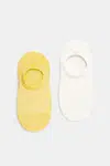 Ponožky Calvin Klein 2-pack dámské, žlutá barva, 701232644