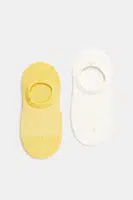 Ponožky Calvin Klein 2-pack dámské, žlutá barva, 701232644