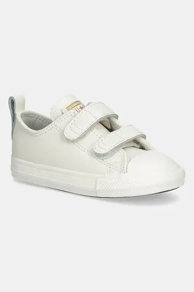 Dětské kožené tenisky Converse Chuck Taylor All Star 2V bílá barva, A13793C