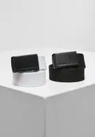 Plátěný pásek Kids 2-Pack black+white