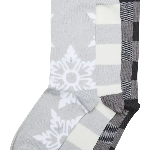Unisex vánoční ponožky Urban Classics Christmas Snowflakes Socks 3-Pack
