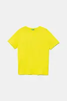 Dětské bavlněné tričko United Colors of Benetton zelená barva, s potiskem, 3I1XC10P7