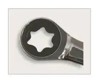 Očkový klíč s ráčnou TORX-E E6xE8 mm, 72 zubů - JONNESWAY W670608 Velikost: E10xE12