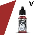 Modelářská barva Vallejo 18ml – 957 Flat Red