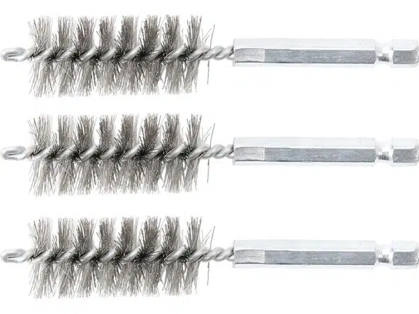 BGS technic Sada kartáčů na vrtačku, 8 mm, 6hranné 1/4", ocelové, 3 ks - BGS 3078-8-S Velikost: 19 mm