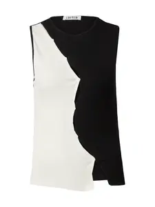 EDITED Top 'Kaia'  čierna / biela