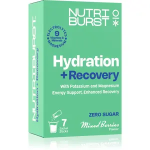Nutriburst Hydratation + Recovery rozpustný nápoj pre urýchlenie regenerácie príchuť Mixed Berries 7x5 g