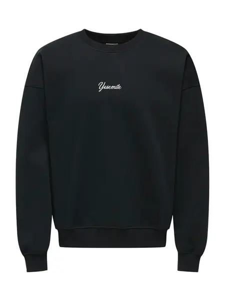 Only & Sons Mikina 'ONSCERES SKI'  čierna / biela