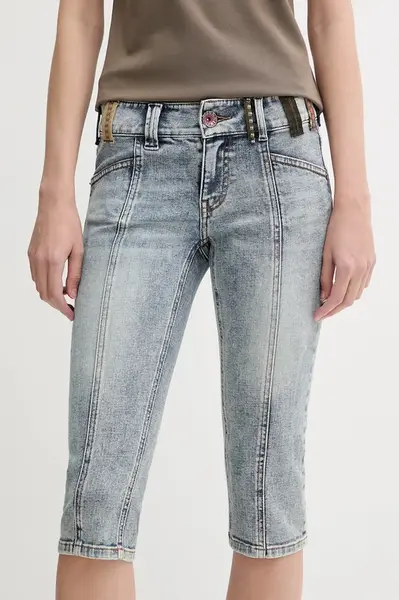 Džínové šortky Miss Sixty dámské, modrá barva, high waist, 6S2JJ1250T