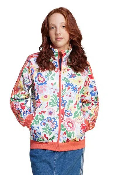 Dětská mikina adidas Originals oranžová barva, vzorovaná, JD0512