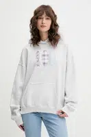 Mikina Hollister Co. dámská, šedá barva, s kapucí, melanžová, KI352-5136