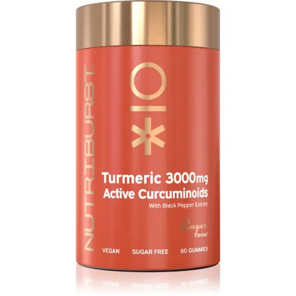 Nutriburst Advanced Turmeric 3000mg žuvacie mäkké tobolky na podporu normálneho stavu kĺbov príchuť Ginger 60 ks
