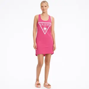 Guess logo tank top dress l