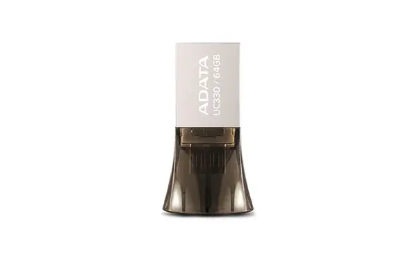 Flash disk ADATA UC330 64GB, USB 2.0, OTG kovově černá