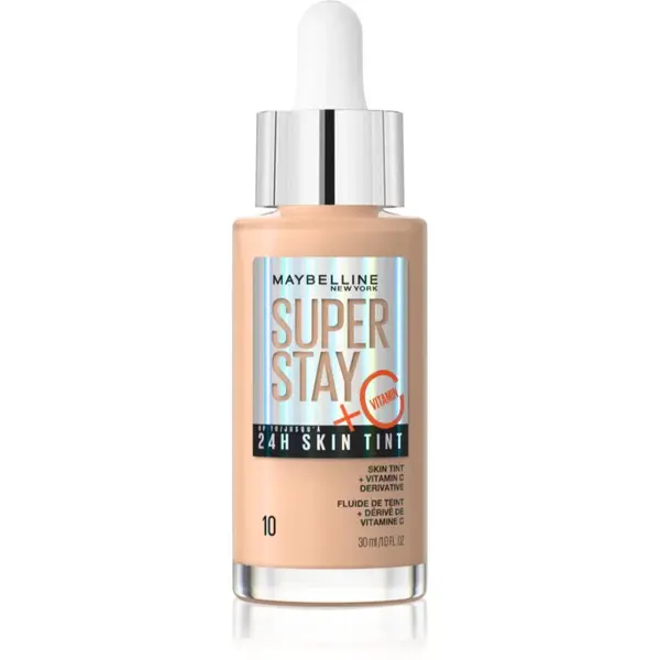 MAYBELLINE NEW YORK SuperStay Vitamin C Skin Tint sérum pre zjednotenie farebného tónu pleti odtieň 10 30 ml