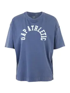 Gap Petite Oversize tričko  modrá / biela