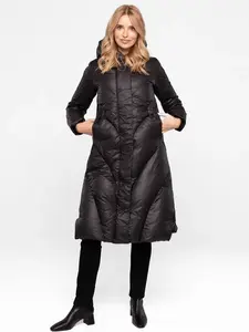 PERSO Dámský zimní kabát s diagonálním prošíváním