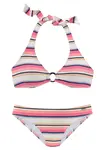 VENICE BEACH Bikiny  modrá / svetloružová / čierna / biela