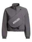 khujo Prechodná bunda 'Leitzi'  tmavosivá / biela