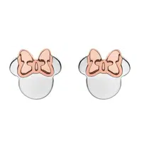 Disney Stříbrné bicolor náušnice pecky Minnie Mouse E905119TL