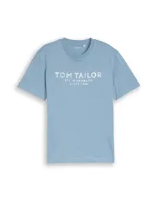 TOM TAILOR Tričko  svetlomodrá / biela