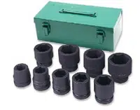 Sada nástrčných hlavic 1", úderových, 24-50 mm, 9 kusů - JONNESWAY S03A8309S