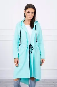 Kesi Pláštěnka s delšími zády v mátové barvě