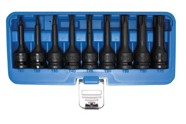 BGS technic Hlavice 1/2” zástrčné úderové TORX, velikosti T20-T70, sada 9 ks - BGS 5480