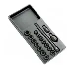 Sada hlavic 1/2" úderových a příslušenství, 17 ks v modulu 41x18 cm - Tona Expert E040601T