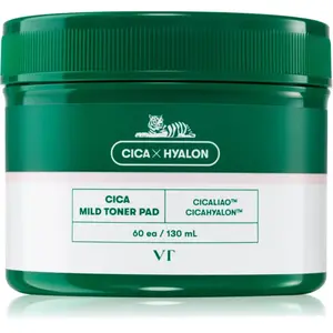 VT Cosmetics Cica Mild Toner Pad peelingové pleťové tamponky se zklidňujícím účinkem 60 ks