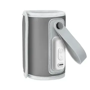 LIONELO Ohřívač lahví cestovní Thermup Go Grey Silver