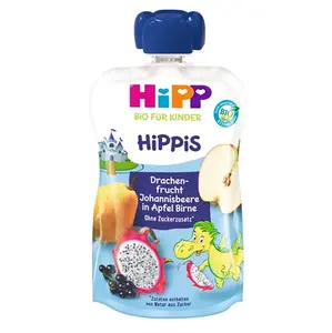 HIPP Hippies jablko hruška dračí ovoce černý rybíz BIO 100 g