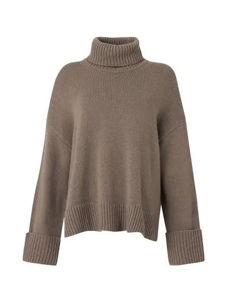 Samsøe Samsøe Sveter 'Sakeiku'  čokoládová