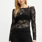 Halenka Morgan TKISS dámská, černá barva, vzorovaná, TKISS