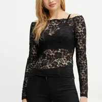 Halenka Morgan TKISS dámská, černá barva, vzorovaná, TKISS