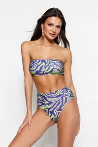 Bikini set Trendyol TBESS22BT0018/Blue-Multicolor