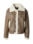 PIECES Zimná bunda 'PCJANELLE'  tmavohnedá / svetlosivá