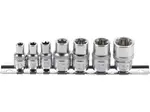 BGS Technic BGS 2027 Nástrčné hlavice 1/4" a 1/2" pro  E-profil E6 ÷ E16 BGS102027 (Sada 7