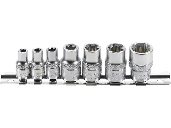 BGS Technic BGS 2027 Nástrčné hlavice 1/4" a 1/2" pro  E-profil E6 ÷ E16 BGS102027 (Sada 7