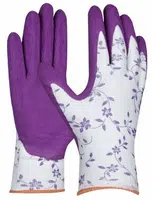 GEBOL - FLOWER LILA zahradní rukavice s latexovou vrstvou - velikost 8 (blistr) Velikost: 6