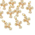 Brass Micro Pave Cubic Zirconia Pendants