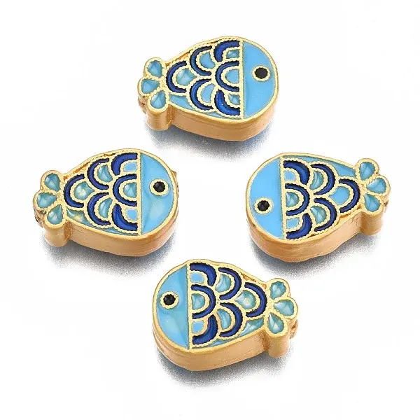 Rack Plating Alloy Enamel Beads