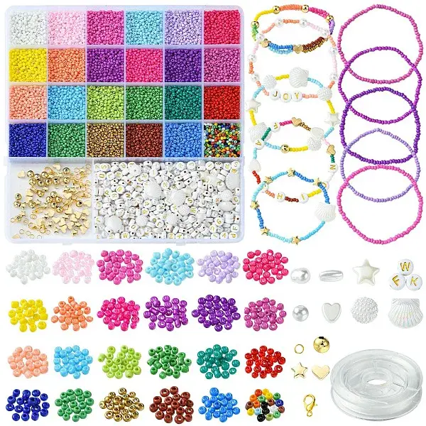 DIY Glass Beads Bracelets Mking Kits
