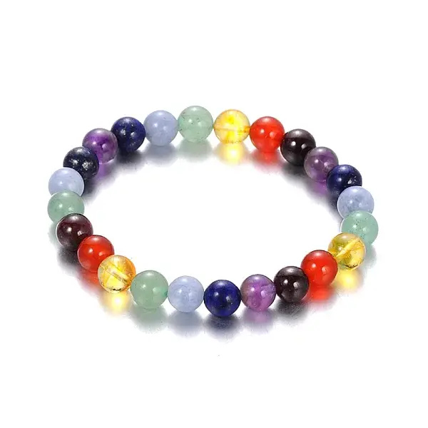 Natural Gemstone Stretch Chakra Bracelets